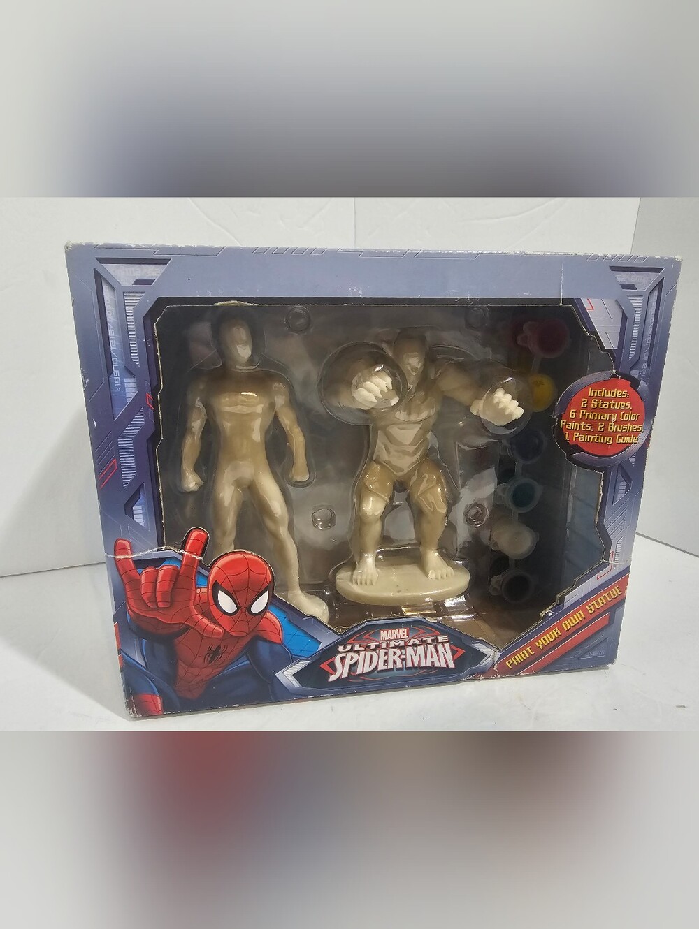 Marvel Ultimate Spider-Man & Green Goblin Paint Your Own Statue Kit NEW IN BOX